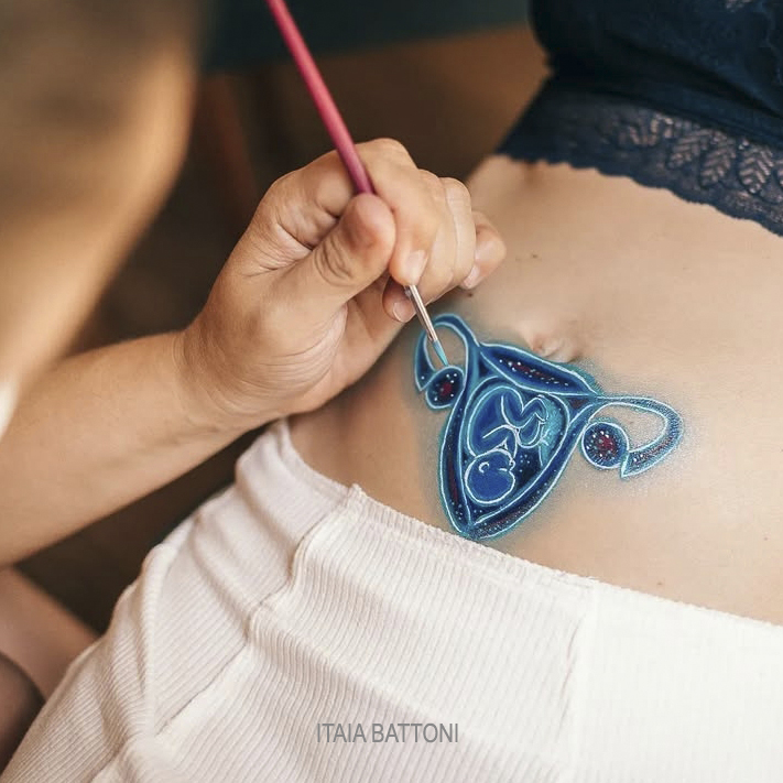 bellypainting-gestación-test-embarazo-12 semanas-embarazada-arte-gestacional-doula